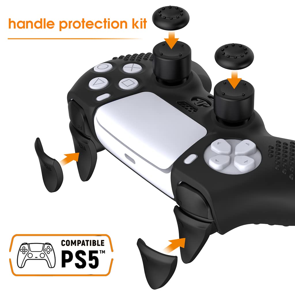 ZORBES PS5 Controller Cover Case for PS5, 10-in-1 Non-Slip Sweat Proof Controller Cover for PS5 Dual Sense Controller, Protective Case Sleeve with Thumbgrips Free, Precise Cut Controller Cover PS5 Accessory ZORBES PS5 Controller Cover Case for PS5, 10-in-1 Non-Slip Sweat Proof Controller Cover for PS5 Dual Sense Controller, Protective Case Sleeve with Thumbgrips Free, Precise Cut Controller Cover PS5 Accessory